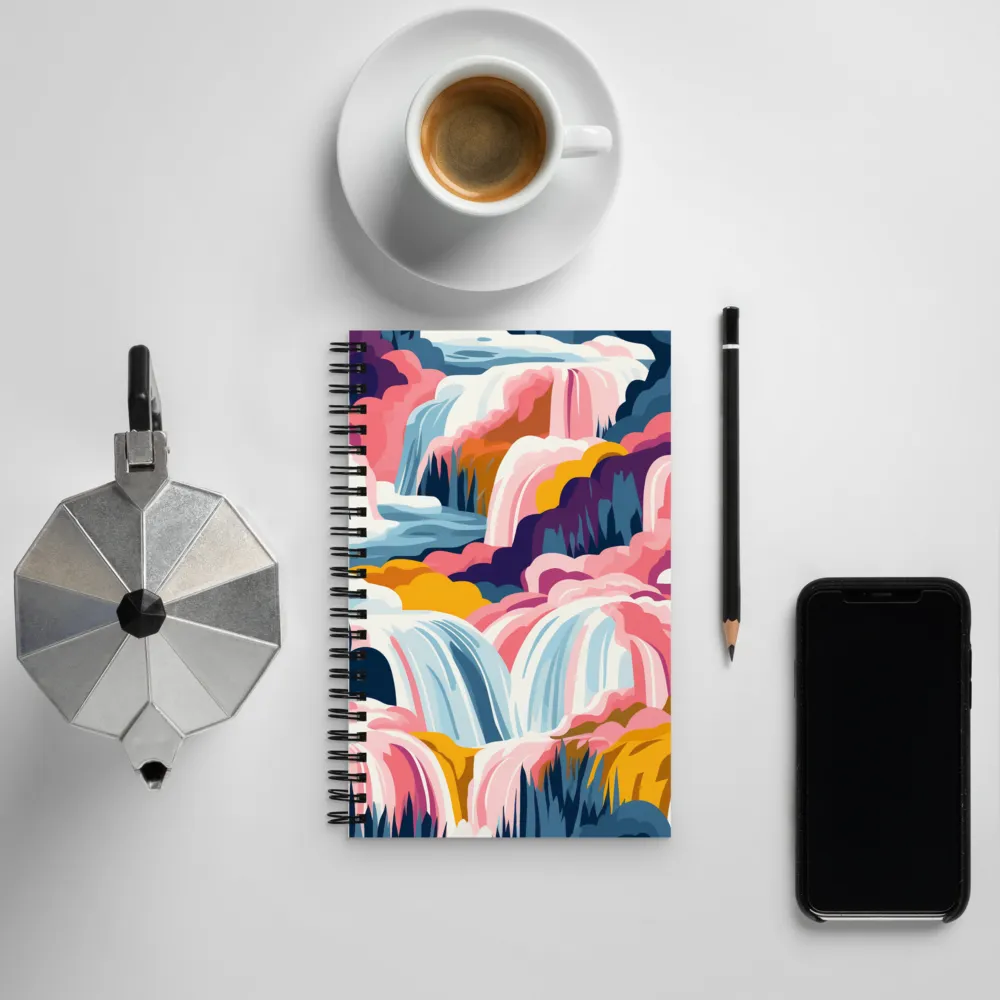 Cascades of Colorful Serenity | Spiral Notebook