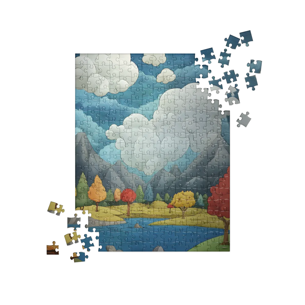 Whimsical Serenity: A Tranquil Landscape | Jigsaw Puzzle | 252 pieces