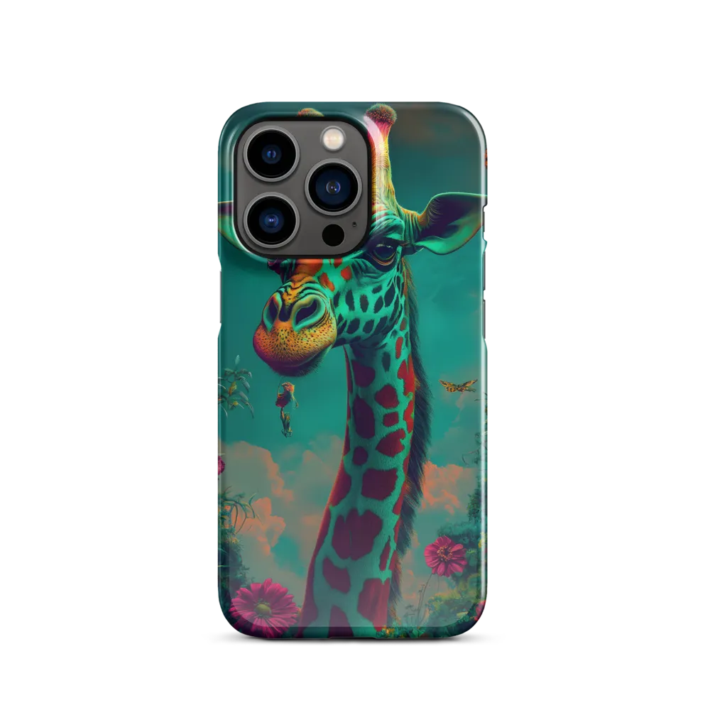 Whimsical Giraffe Among Blossoms | Phone Case |  13 Pro | Snap Case | Glossy