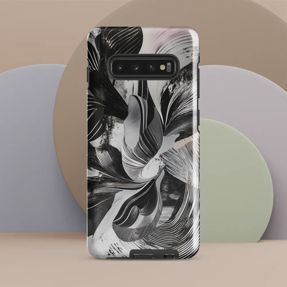 Fluid Harmony in Monochrome | Phone Case |  S10 Plus | Tough Case | Glossy