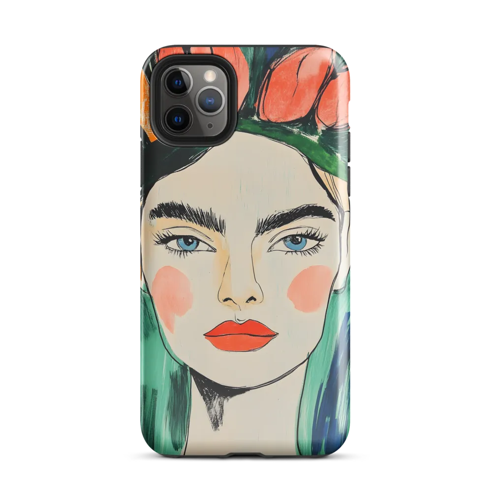 Radiant Bloom: A Serene Portrait | Phone Case |  11 Pro Max | Tough Case | Glossy