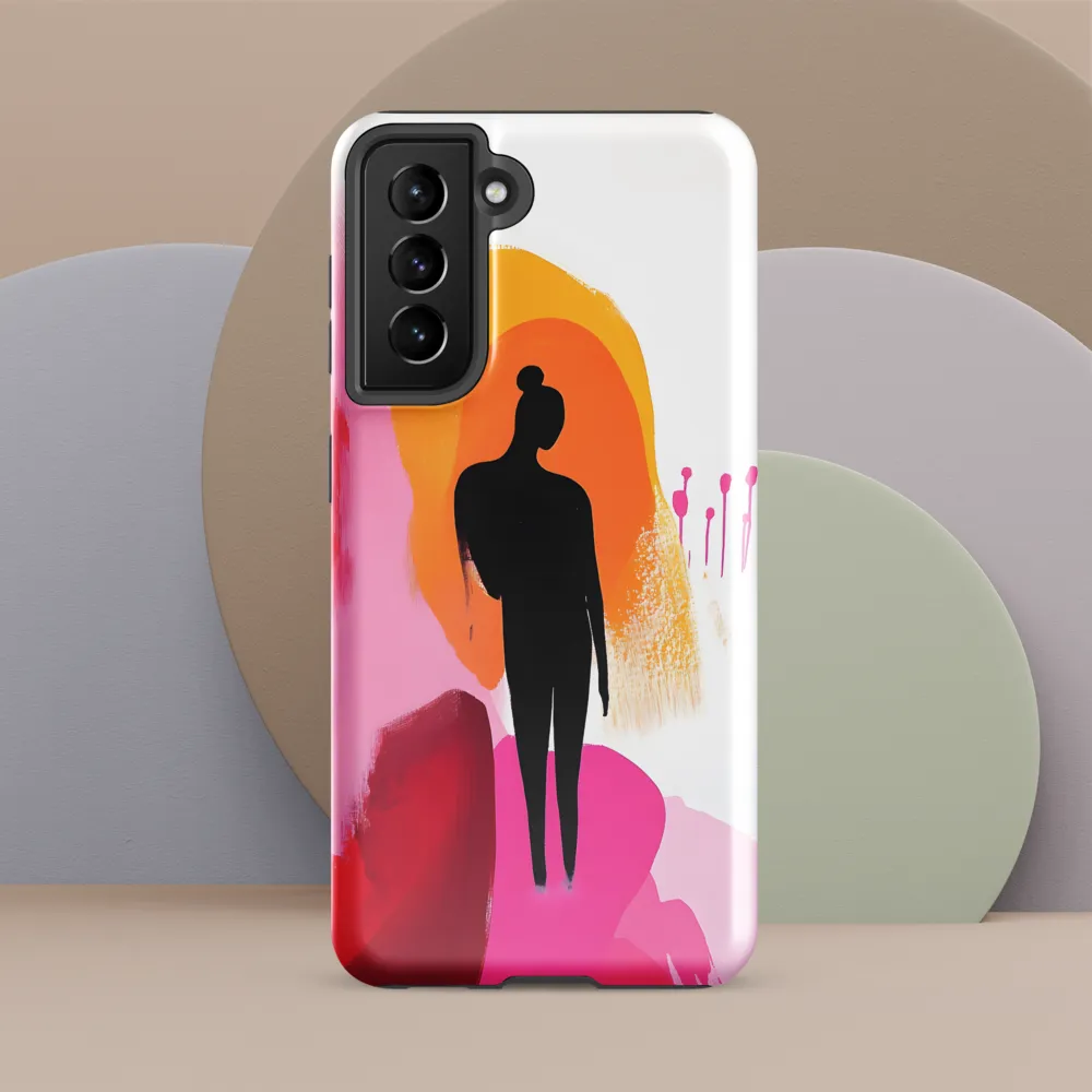 Silhouette in Colorful Abstraction