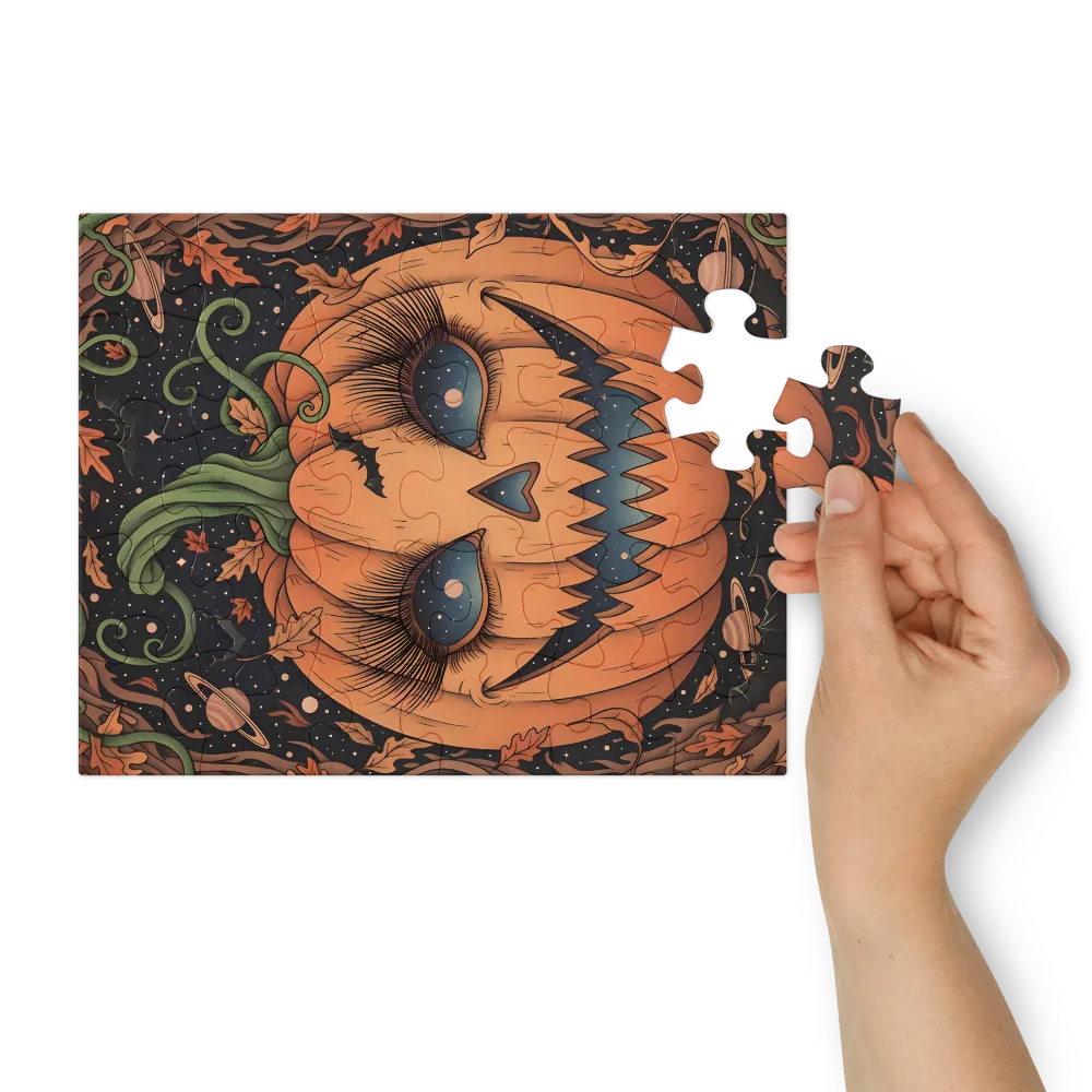 Cosmic Jack-o'-Lantern 
 Jigsaw Puzzle in Tin Box