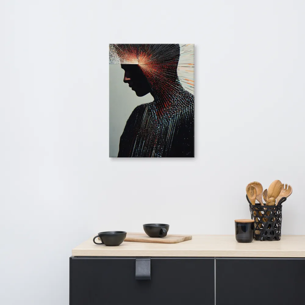 Radiant Reflection: An Abstract Journey of Thought | Canvas | 18″×24″