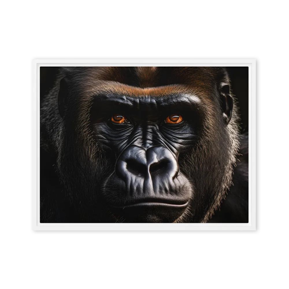 Majestic Gaze | Canvas with White Frame | 18″×24″