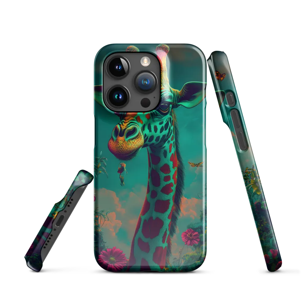 Whimsical Giraffe Among Blossoms