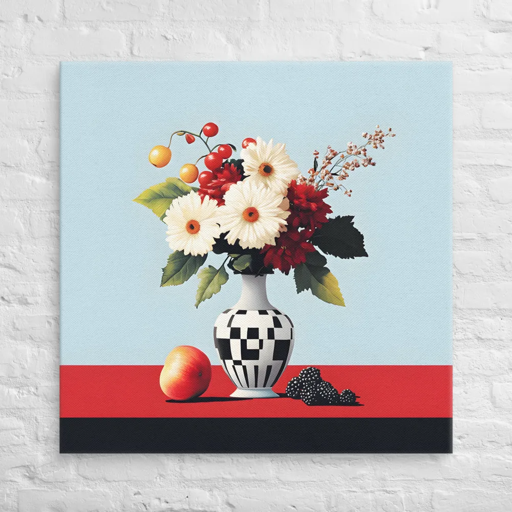 Floral Symphony: A Modern Still Life | Canvas | 36″×36″