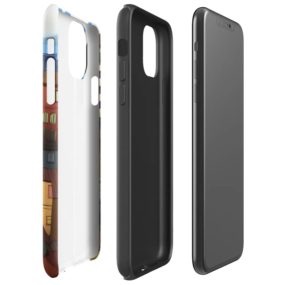 Urban Symphony: A Colorful Cityscape | Phone Case |  11 Pro Max | Tough Case | Matte