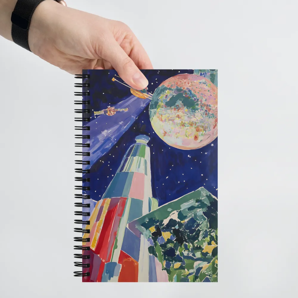 Galactic Dreams: A Surreal Exploration of Space | Spiral Notebook