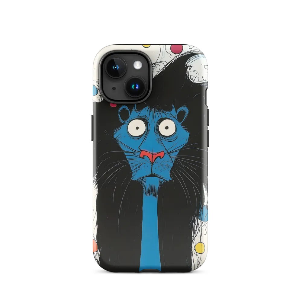 Whimsical Blue Lion