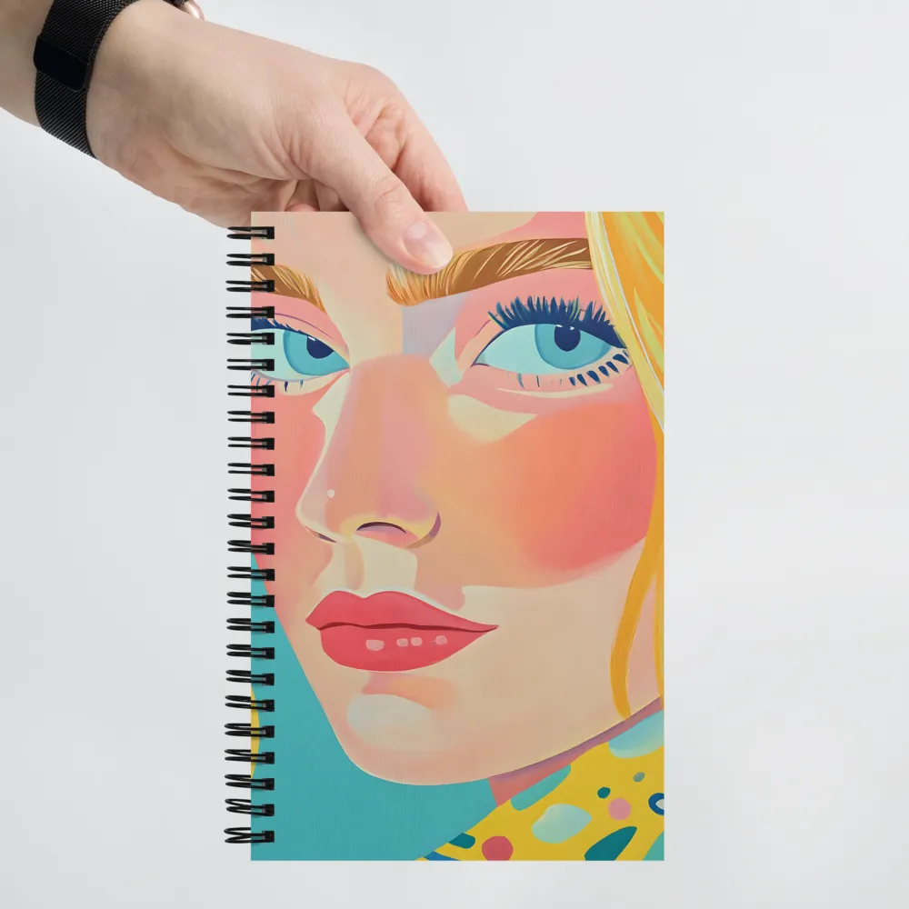 Vibrant Elegance: A Pop Art Portrait | Spiral Notebook