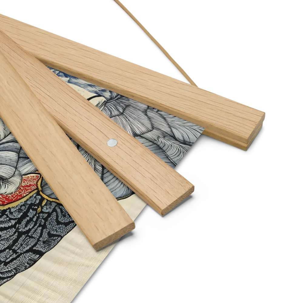 Majesty of the Elephant | Poster With Oak Wood Hanger | 10″×10″