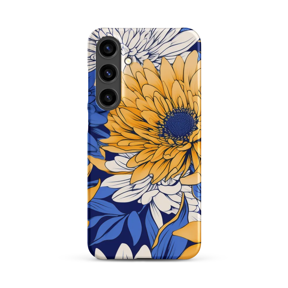Floral Harmony in Blue and Yellow