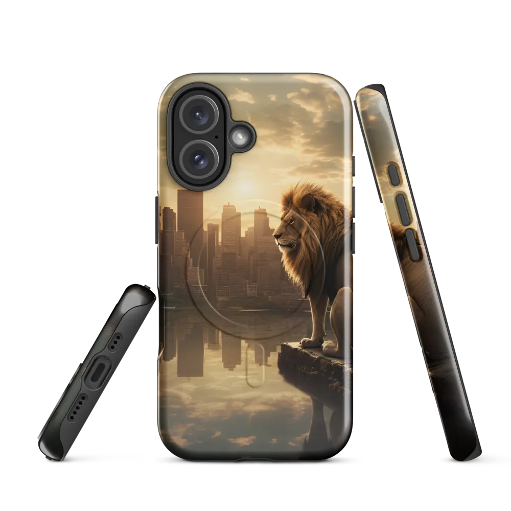 The Lion's Gaze Over the Urban Symphony
