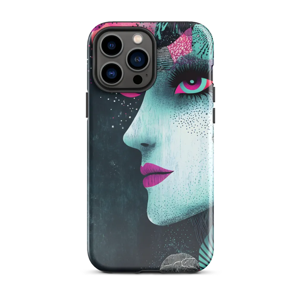 Mystical Beauty in Blue and Pink | Phone Case |  13 Pro Max | Tough Case | Glossy