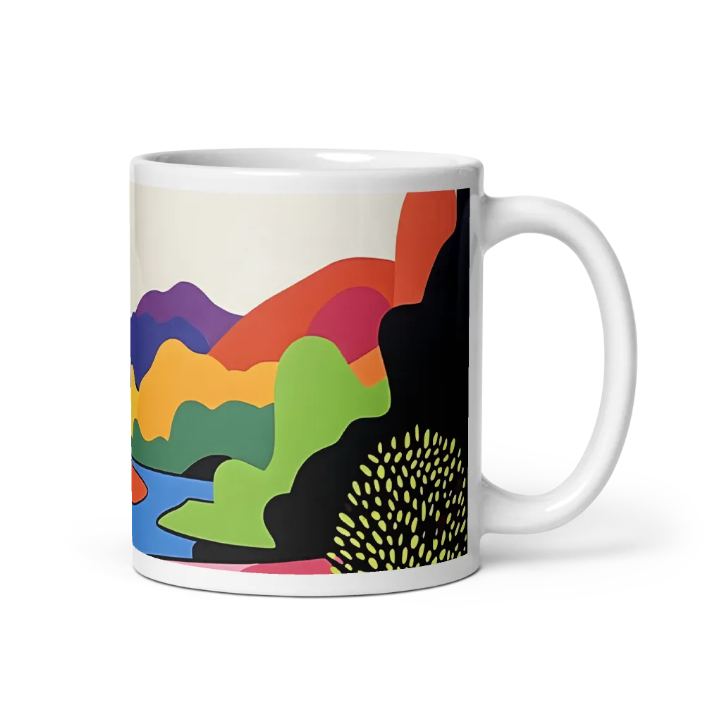 Whimsical Landscape in Color | Mug with White inside | 11 oz