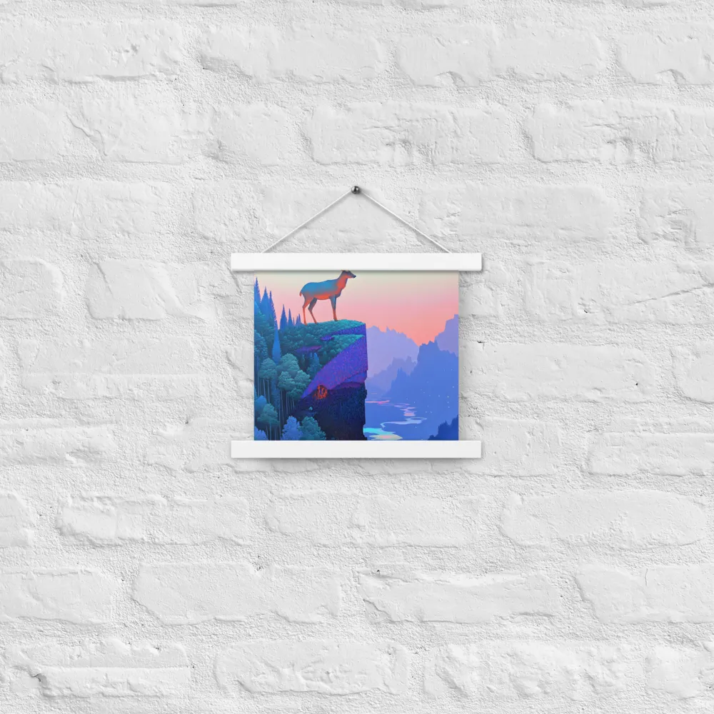 Majestic Refuge | Poster With White Wood Hanger | 10″×10″