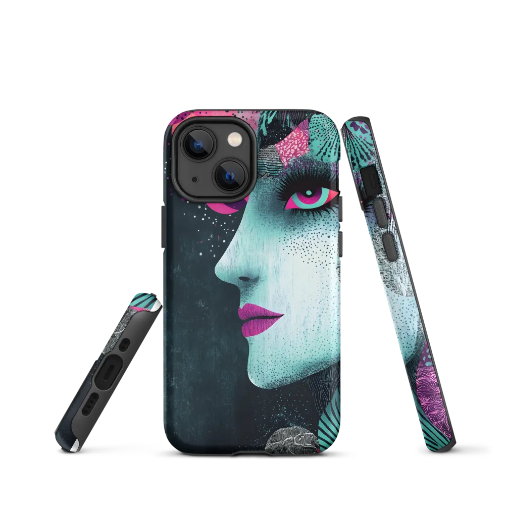 Mystical Beauty in Blue and Pink | Phone Case |  13 mini | Tough Case | Matte