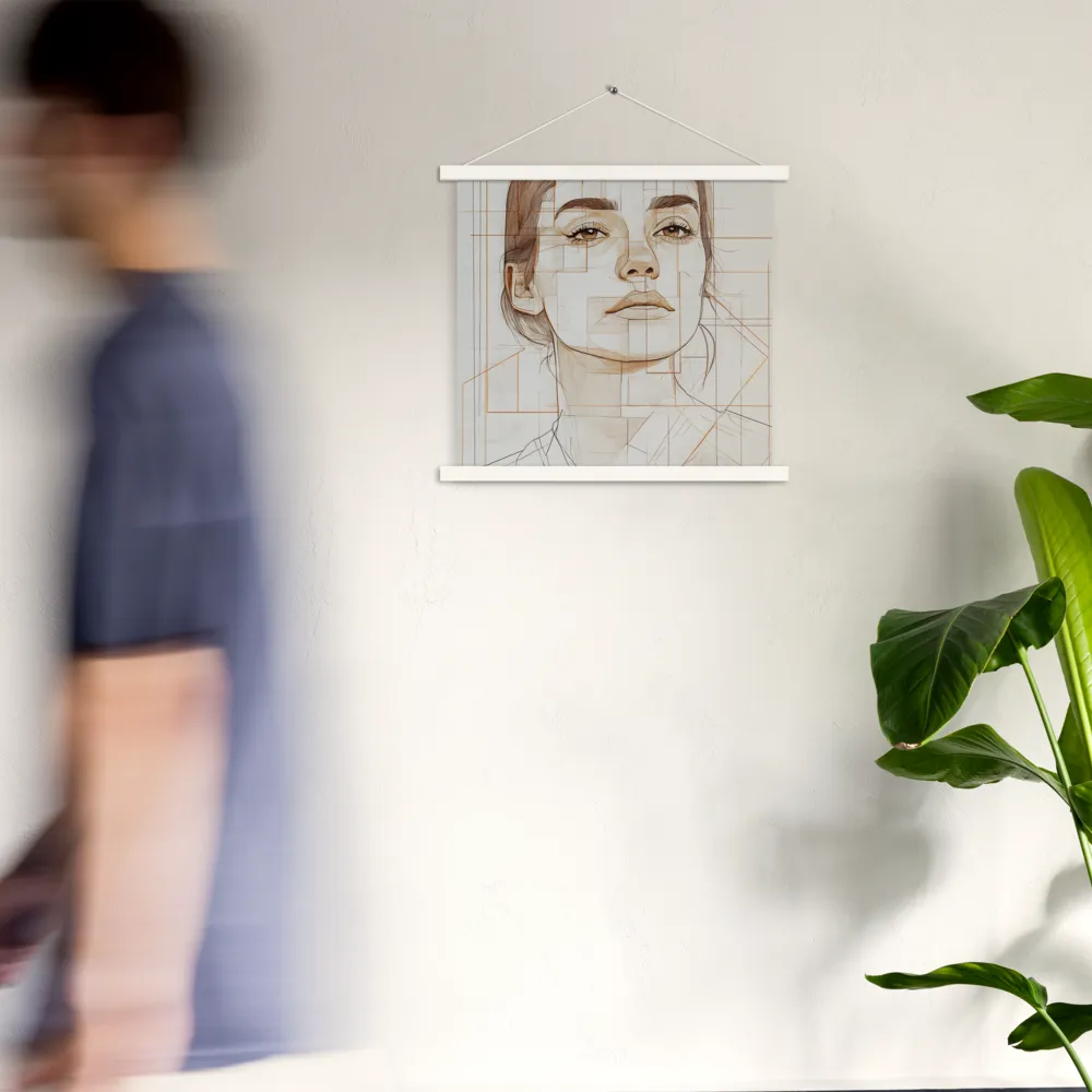 Geometric Serenity: A Minimalist Portrait