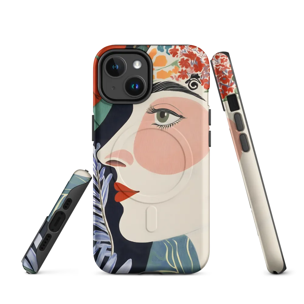 Floral Serenade: A Modern Portrait