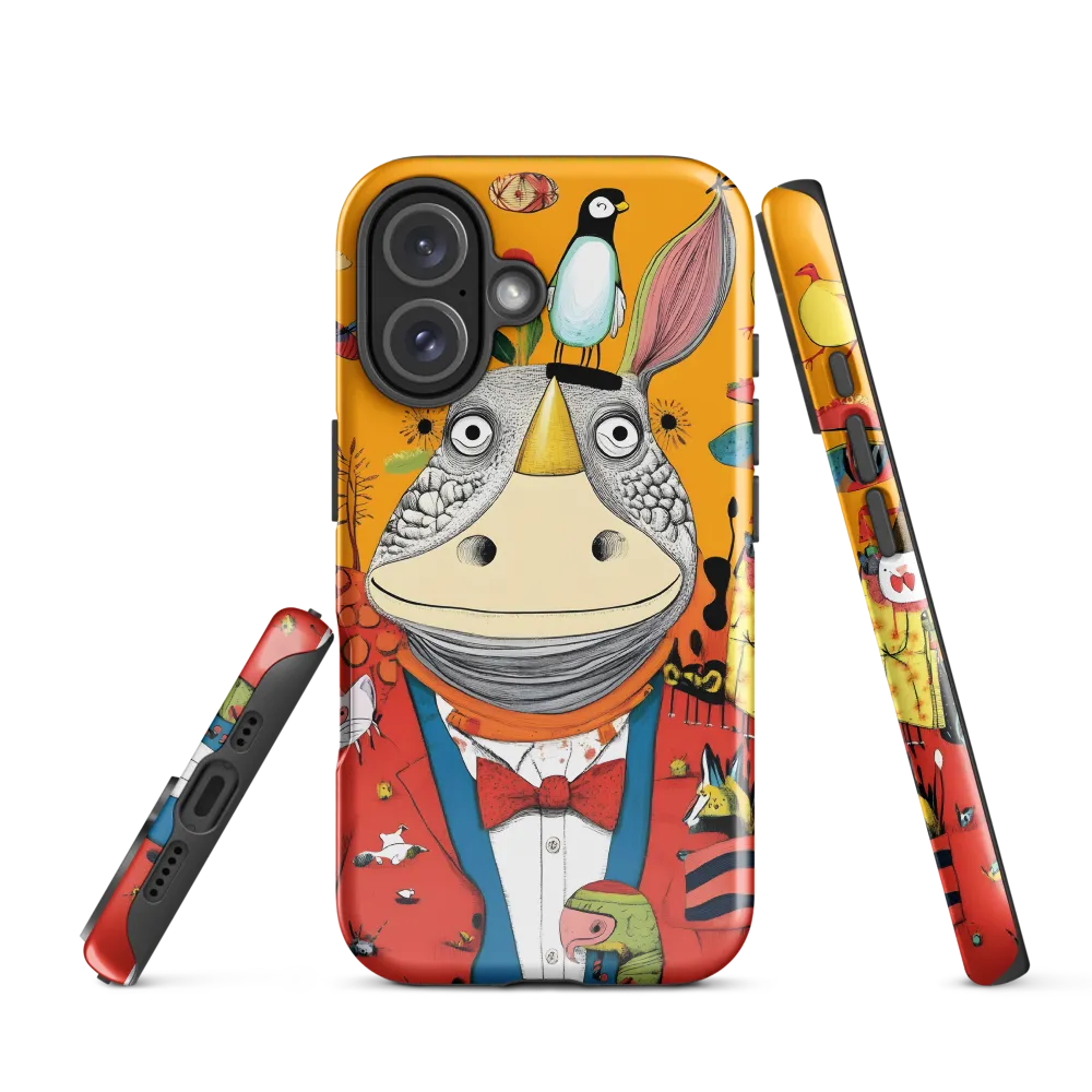 Whimsical Rhinoceros: A Playful Encounter