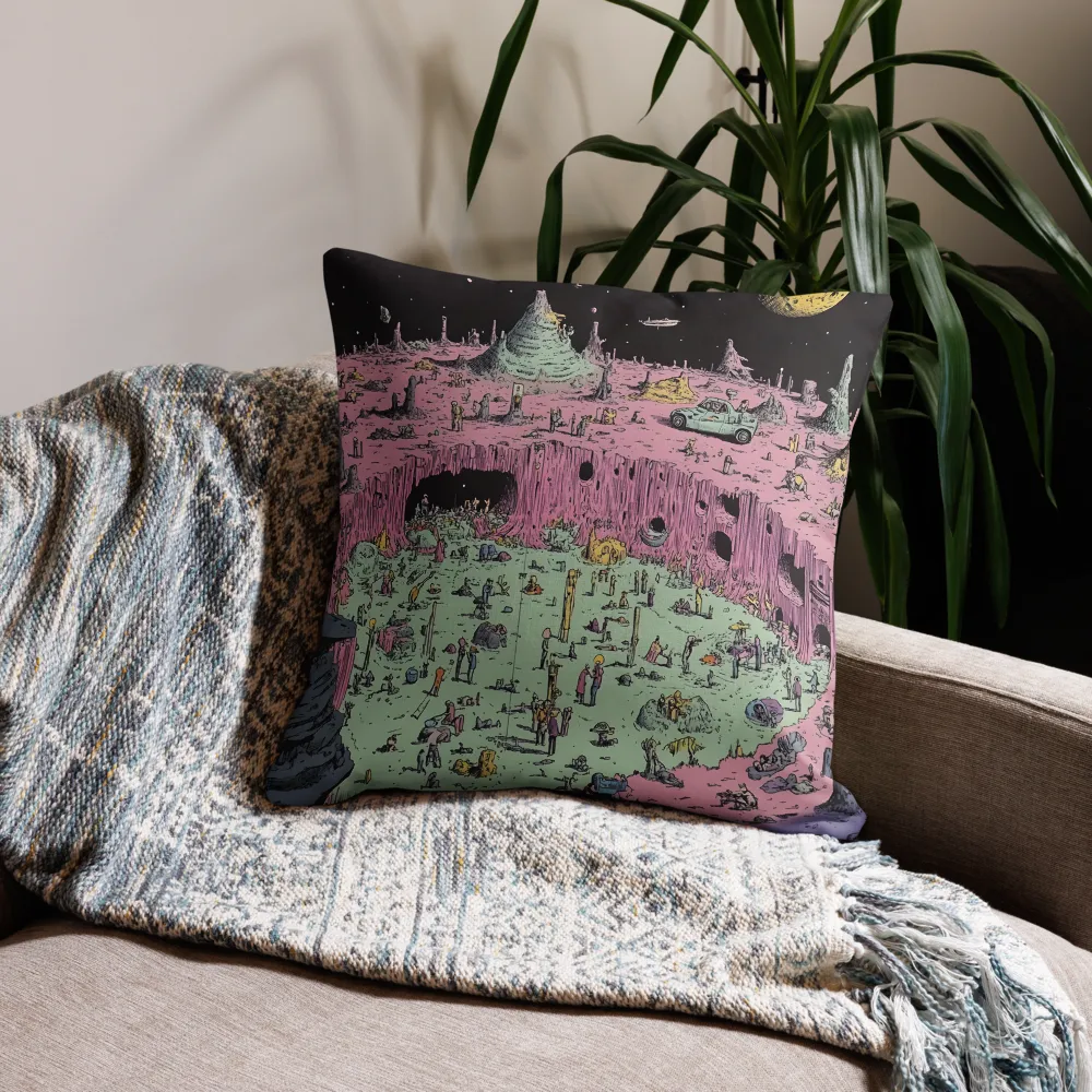 Whispers of an Alien Terrain | Pillow | 22″×22″