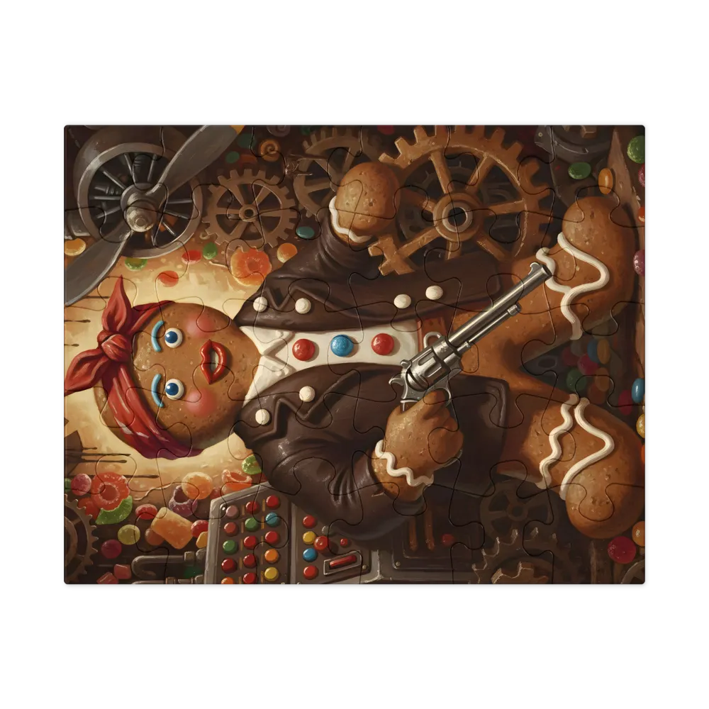 Gingerbread Gunslinger 
 Jigsaw Puzzle in Tin Box