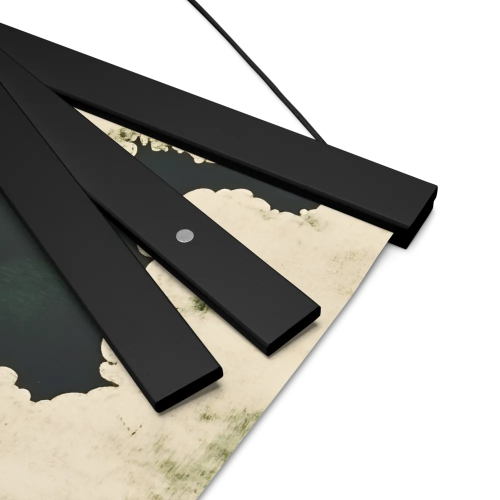 Whispers of the Moon | Poster With Black Wood Hanger | 12″×12″