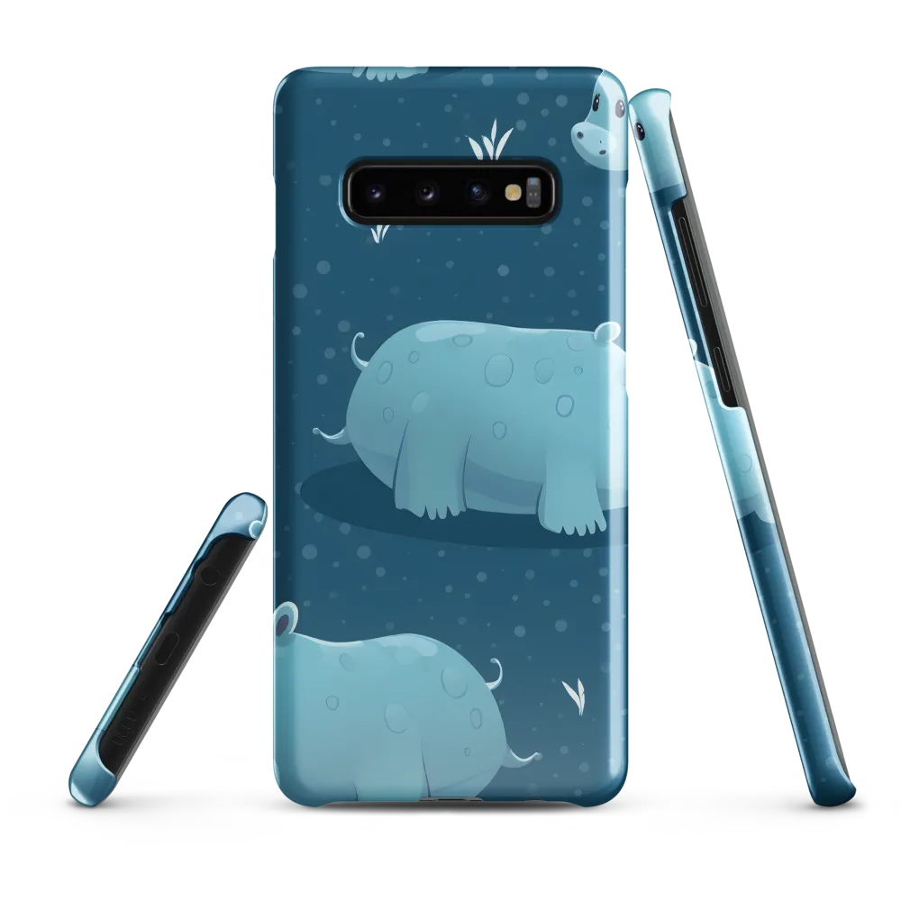 Whimsical Hippo Play | Phone Case |  S10 Plus | Snap Case | Glossy