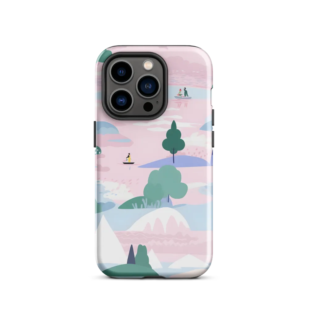 Whimsical Reflections: A Journey Through Landscapes | Phone Case |  14 Pro | Tough Case | Glossy