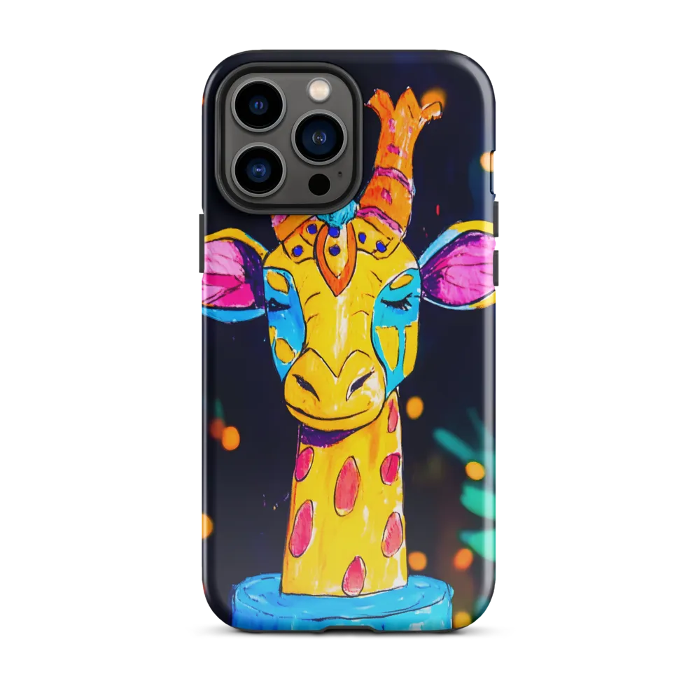 Whimsical Giraffe in Vibrant Colors | Phone Case |  13 Pro Max | Tough Case | Glossy