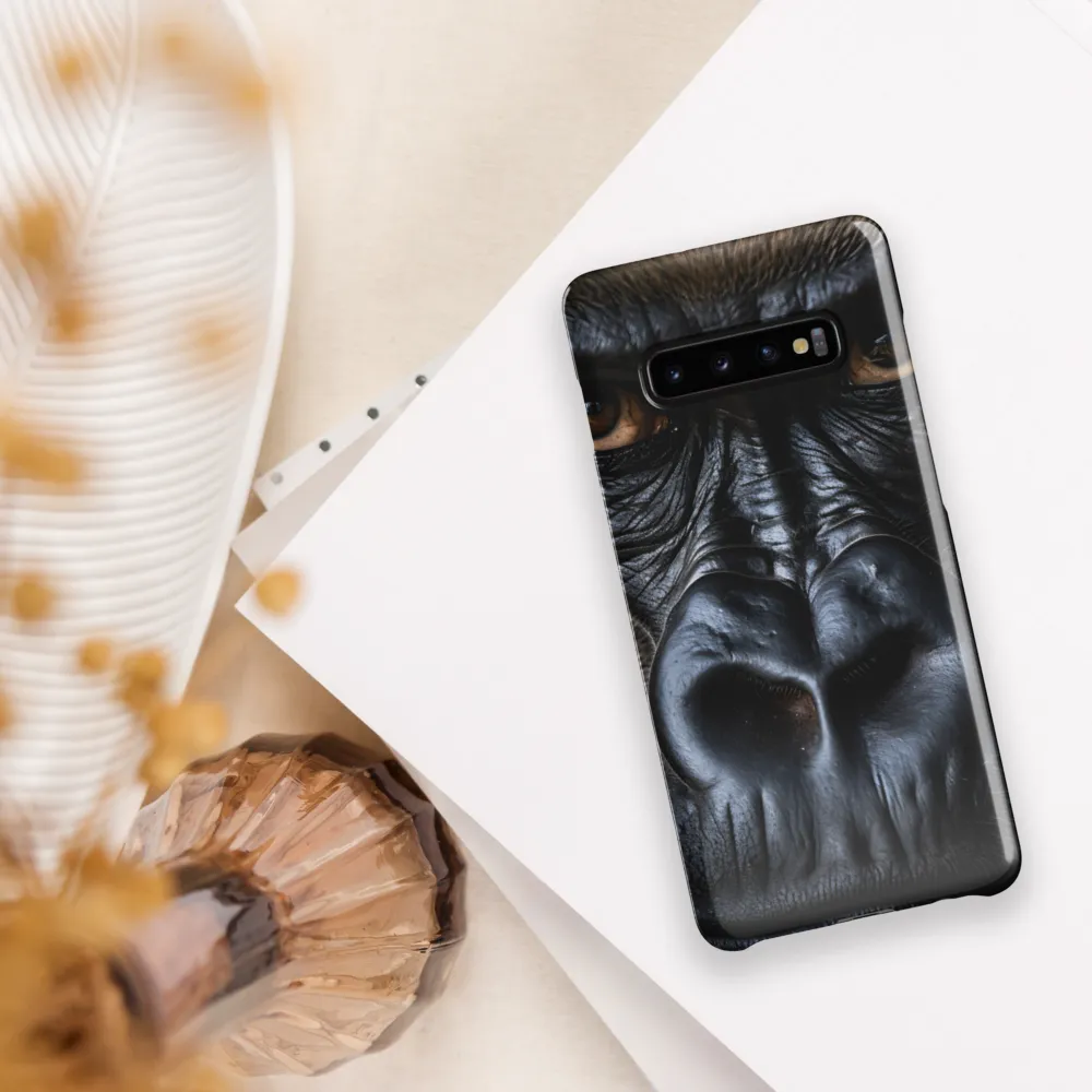 Gaze of the Wild: A Gorilla's Portrait | Phone Case |  S10 Plus | Snap Case | Glossy