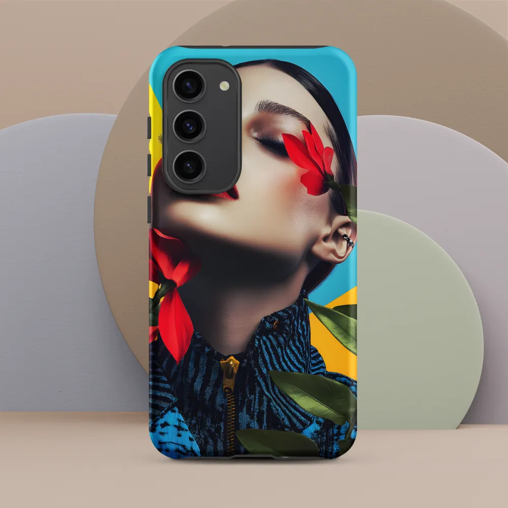 Floral Serenity: A Contemporary Portrait