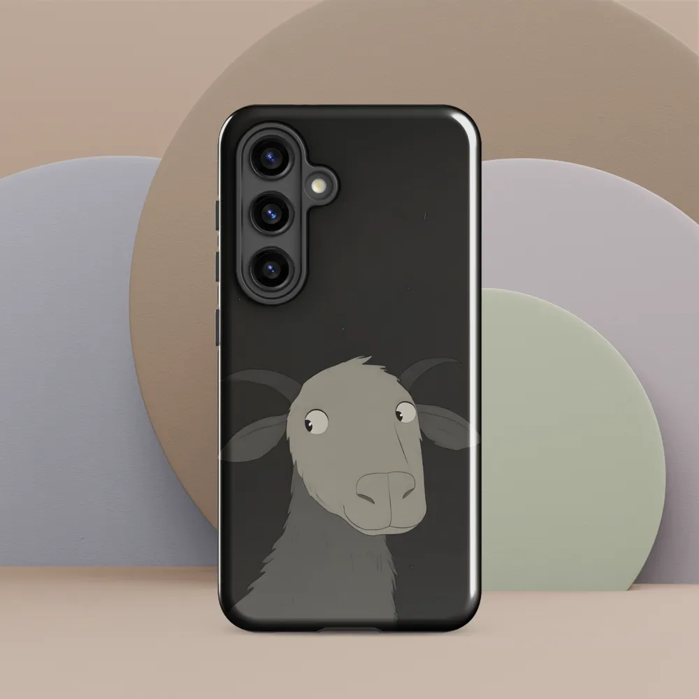 Whimsical Goat in Darkness