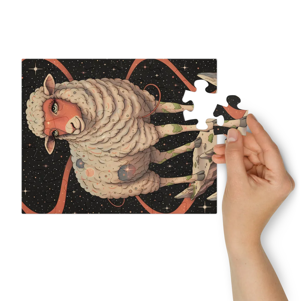Celestial Sheep 
 Jigsaw Puzzle in Tin Box