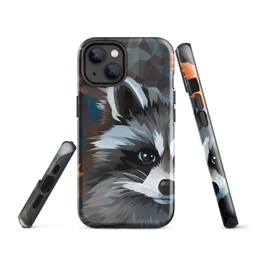 Whispers of Autumn: The Raccoon's Gaze | Phone Case |  14 | Tough Case | Glossy