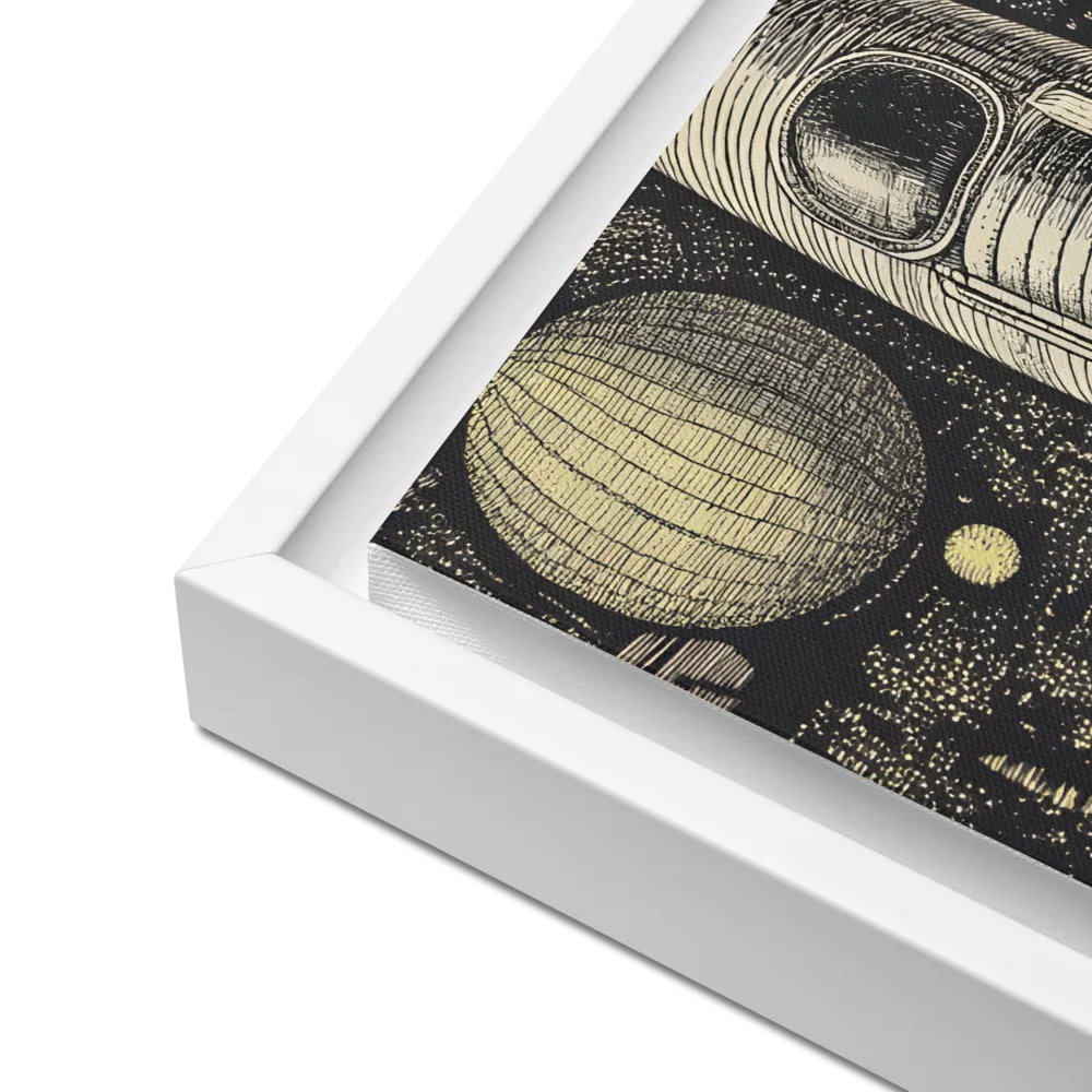 Voyage to the Unknown | Canvas with White Frame | 16″×16″