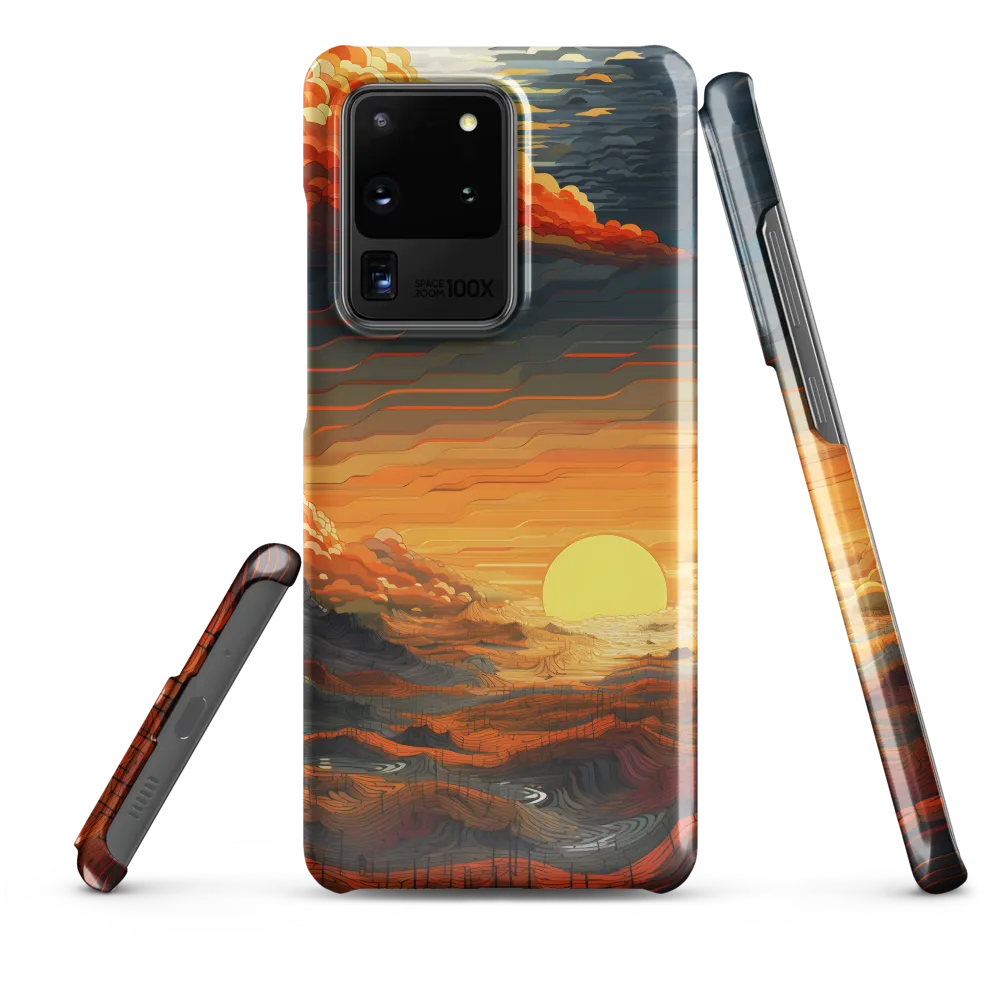 Ethereal Sunset: A Serene Landscape in Flowing Forms