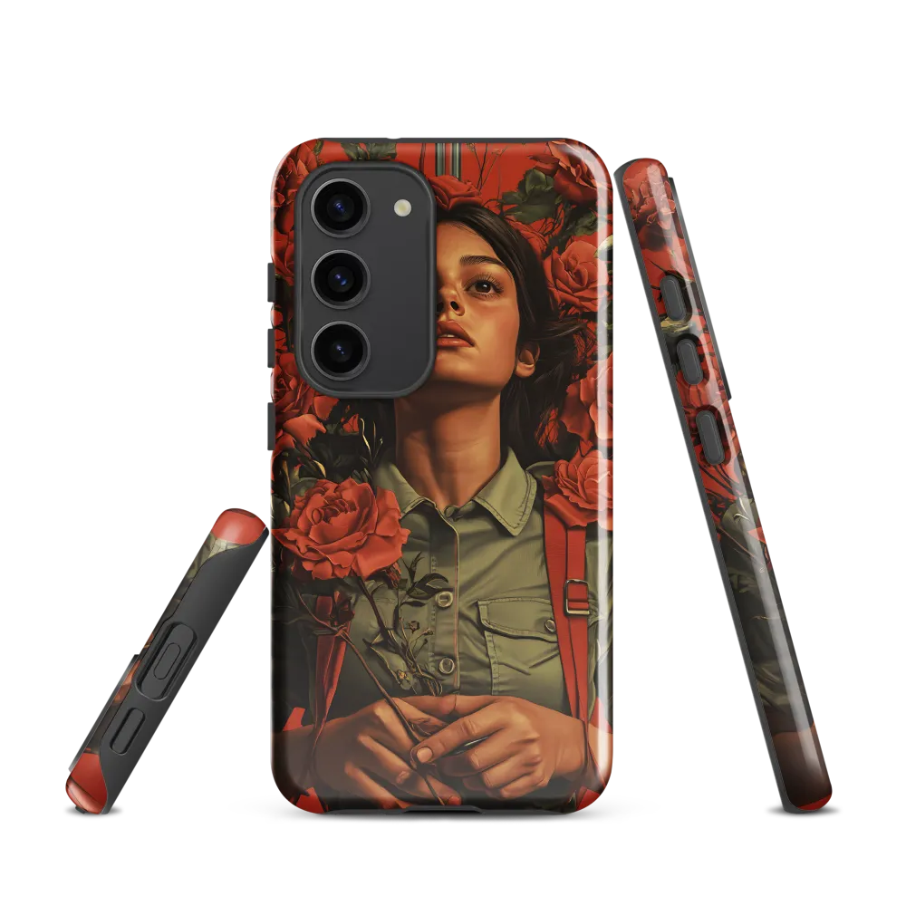 Harmony and Strength: A Portrait Among Roses