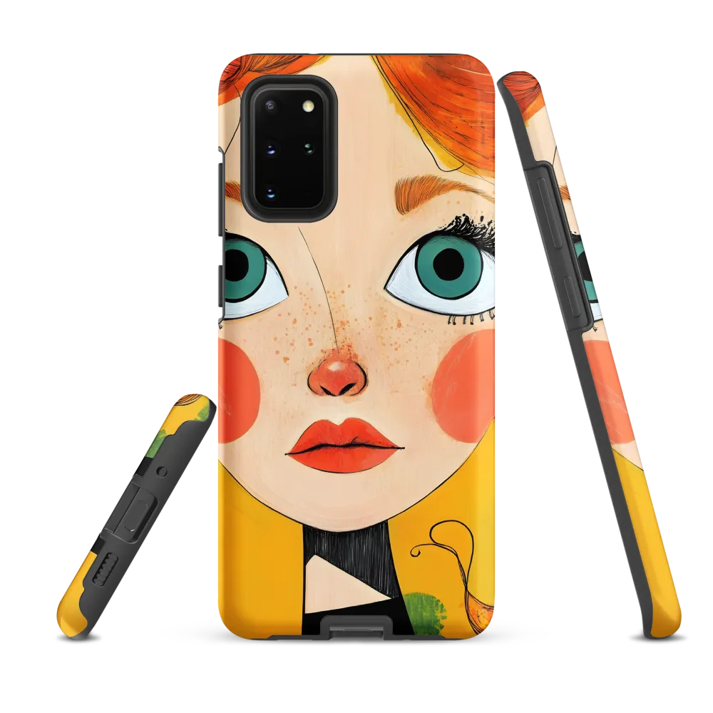 Whimsical Portrait of a Girl | Phone Case |  S20 Plus | Tough Case | Matte