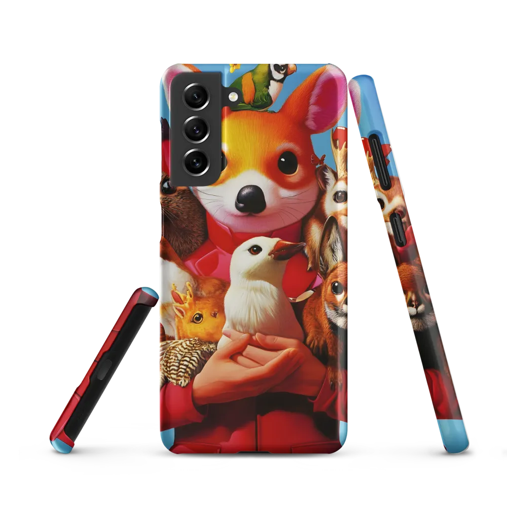 Harmony in Whimsy: A Modern Animal Ensemble | Phone Case |  S21 | Snap Case | Matte