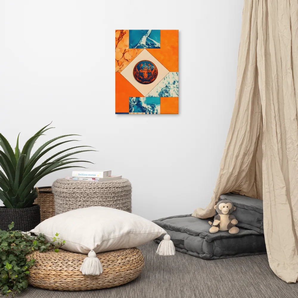 Harmonious Encounters: Abstract Geometry | Canvas | 18″×24″
