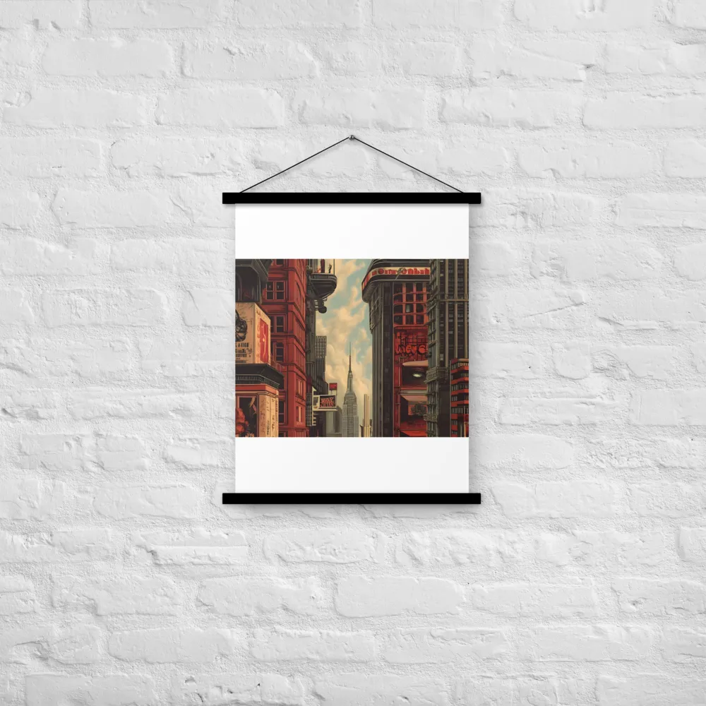 A Glimpse of Tomorrow: Urban Ambition | Poster With Black Wood Hanger | 18″×24″