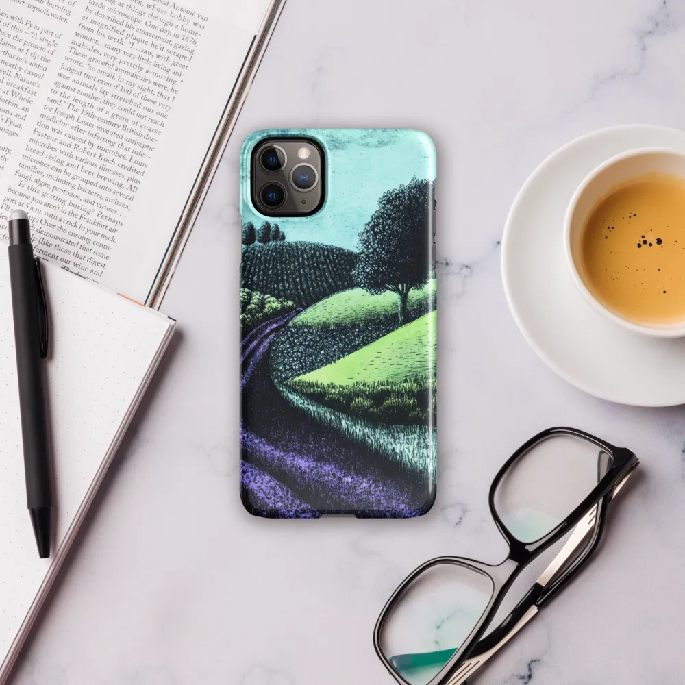 Winding Serenity: A Modern Landscape | Phone Case |  11 Pro Max | Snap Case | Glossy