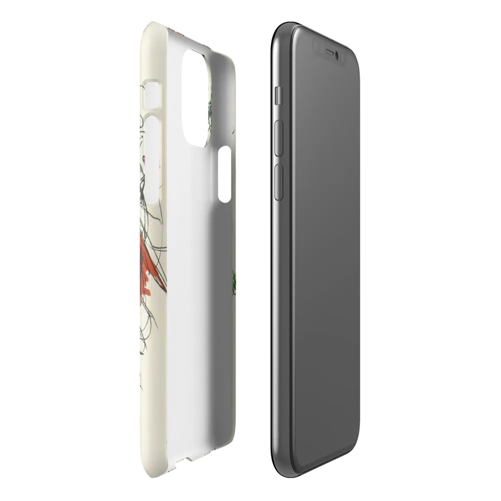Whimsical Floral Portrait | Phone Case |  11 Pro | Snap Case | Glossy
