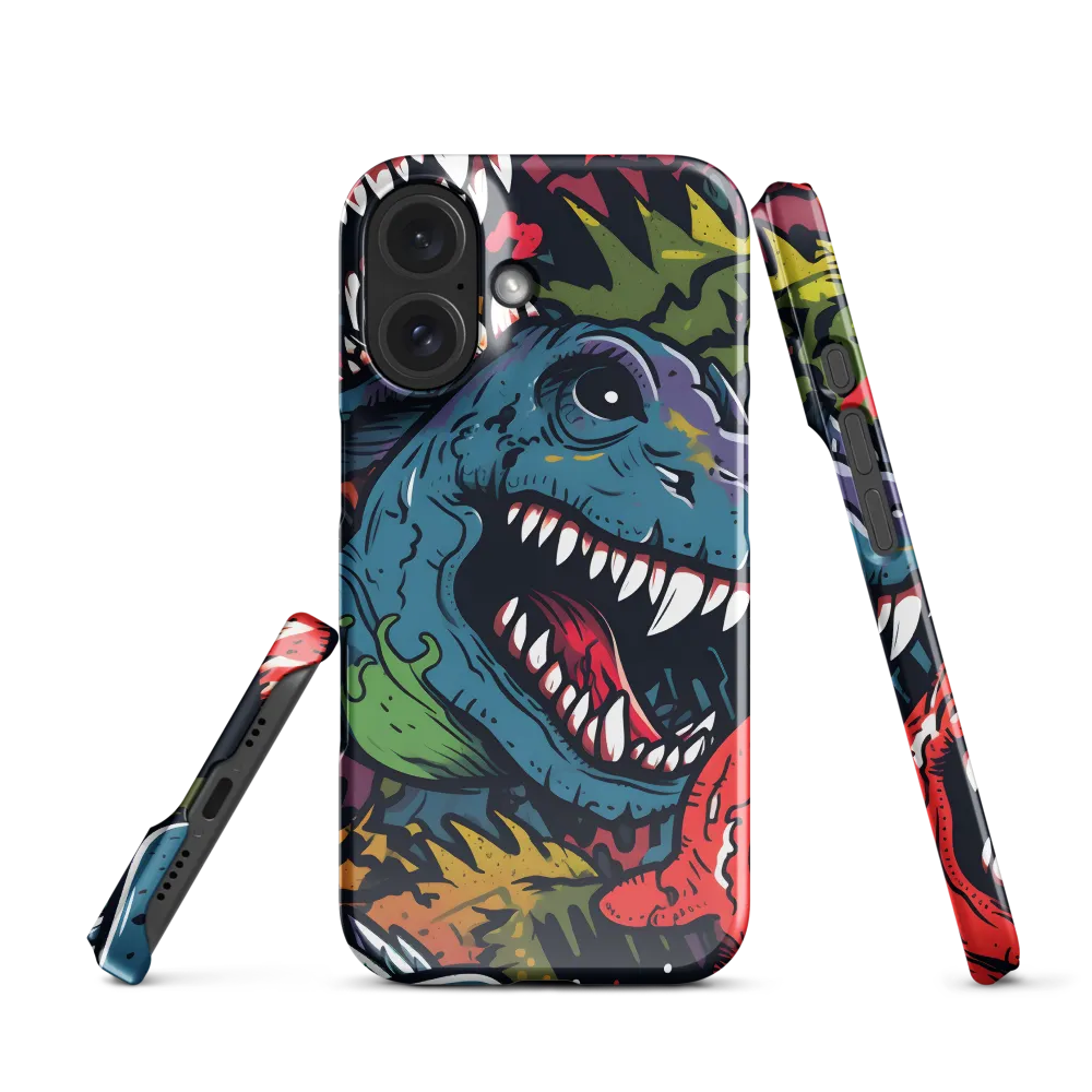 Dino Mania: A Colorful Frenzy | Phone Case |  16 | Snap Case | Glossy