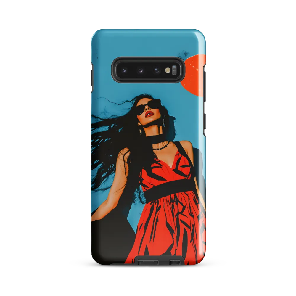 Sunset in Fashion: A Modern Portrait | Phone Case |  S10 Plus | Tough Case | Glossy