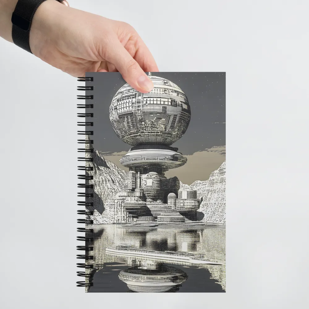 Reflections of a Futuristic Dreamscape | Spiral Notebook