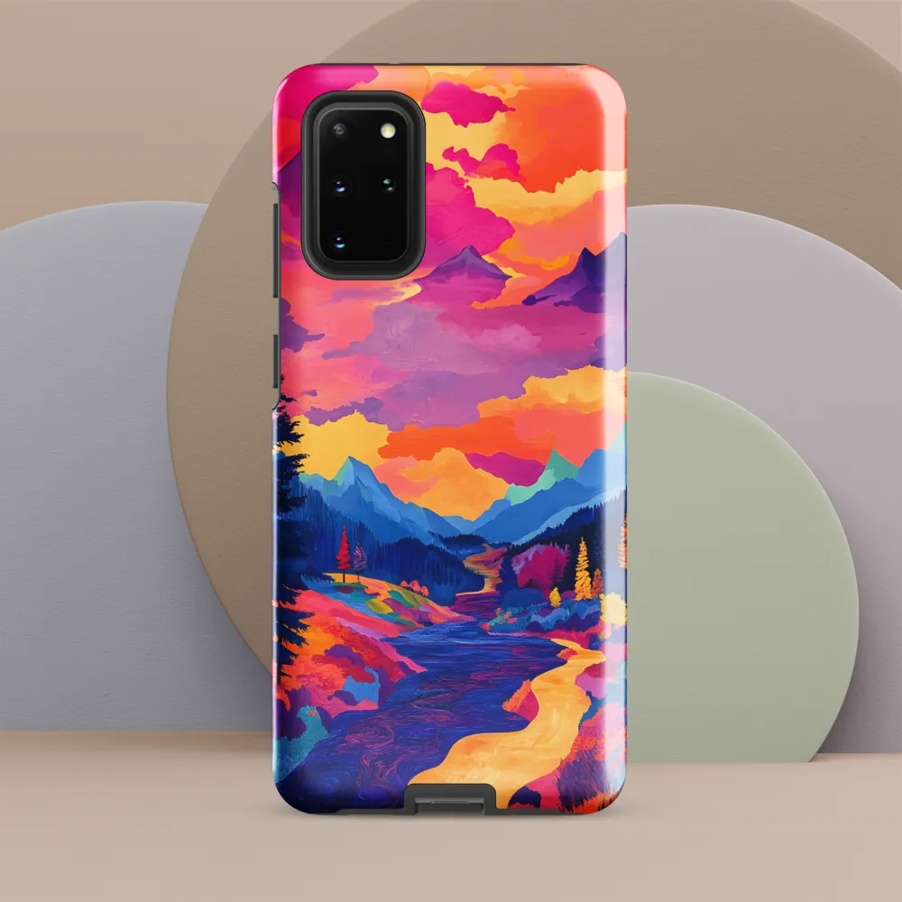 Radiant Serenity: A Surreal Landscape | Phone Case |  S20 Plus | Tough Case | Glossy