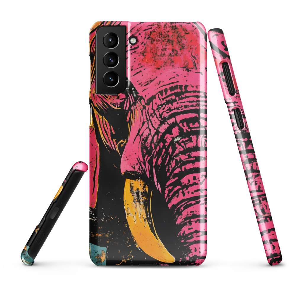 Bold Encounter: The Vibrant Elephant | Phone Case |  S21 Plus | Snap Case | Glossy